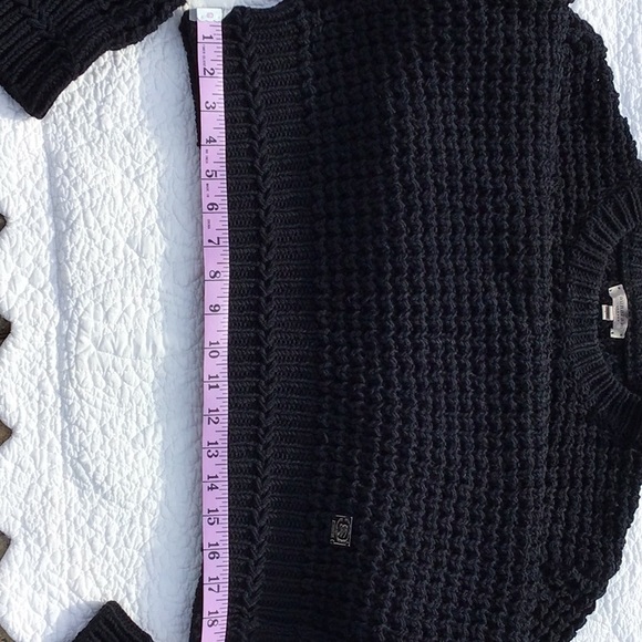 VTG Navy Burberry Unisex Cotton Crewneck Sweater Large - Picture 3 of 16